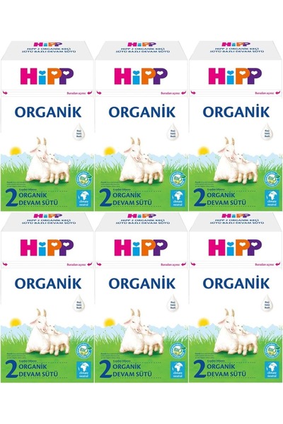 Hipp Organik Keçi Sütü Bazlı Devam Sütü 400GR No:2 (6.Aydan İtibaren) (6 Lı Set)