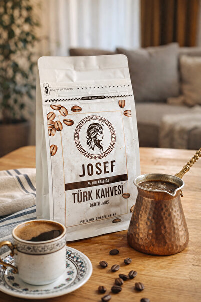 josef قهوة تركية 100% أرابيكا 250 جرام طازجة الطحن وغنية بالرغوة والنكهة الغنية