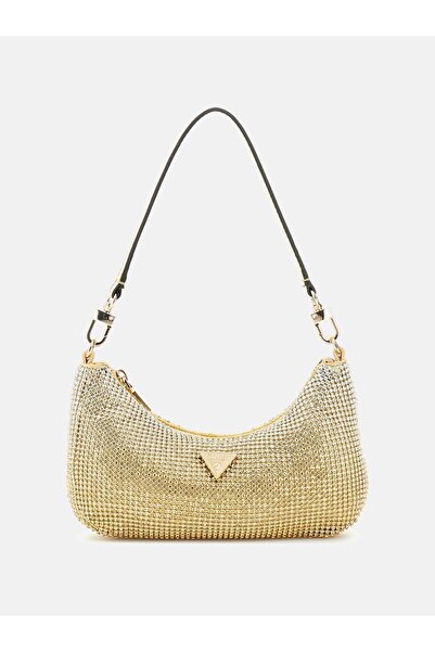 Guess حقيبة كتف صغيرة مرصعة بأحجار الراين من زالينا