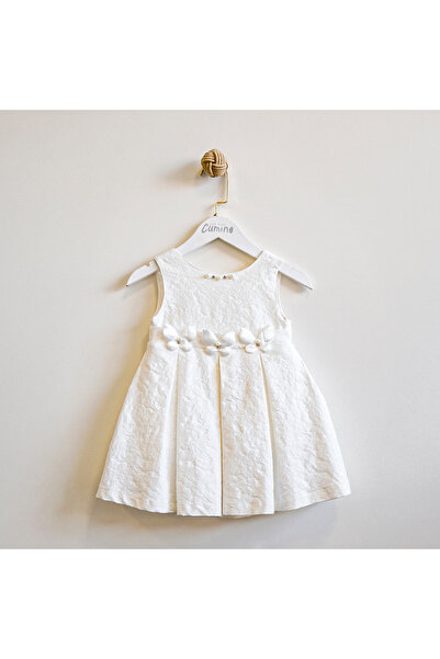 ministok فستان مونتانيا الأبيض للفتيات