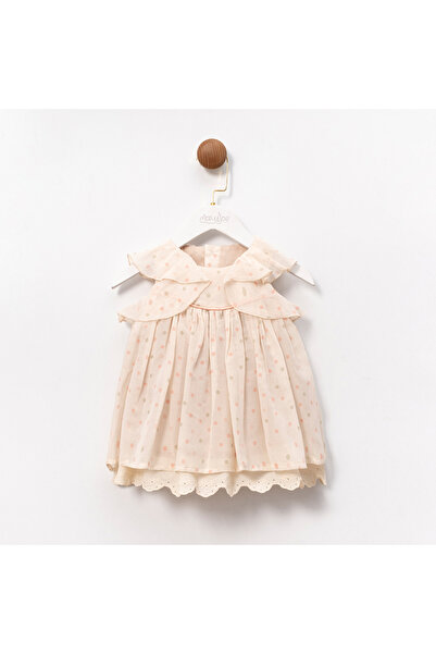 ministok Laura Puantiyeli Kız Bebek Elbise
