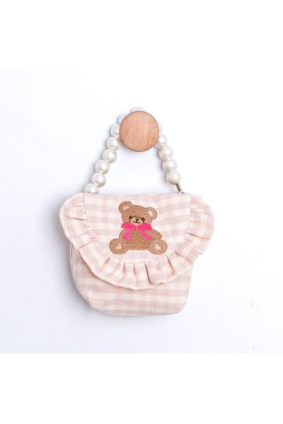 ministok Matilda Kız Çocuk Soft Pötikareli Çanta Aksesuarlı Kız Çocuk Elbise