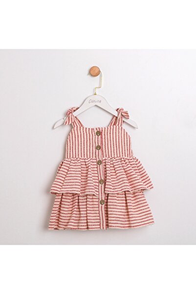 ministok Φόρεμα Karina Soft Fabric με ριγέ λουράκι με δύο στρώσεις