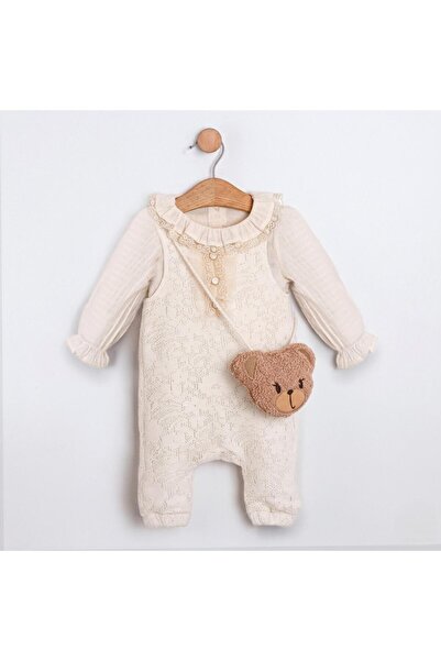 ministok Mina Ruffle Collar Lace Bag Accessory Baby Girl Romper