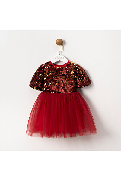 Cumino Magic Shine Kırmızı Kız Çocuk Elbise