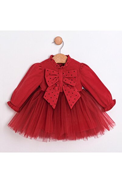 ministok فستان جودي للفتيات الصغيرات مع تنورة توتو مزينة بفيونكة في الأمام