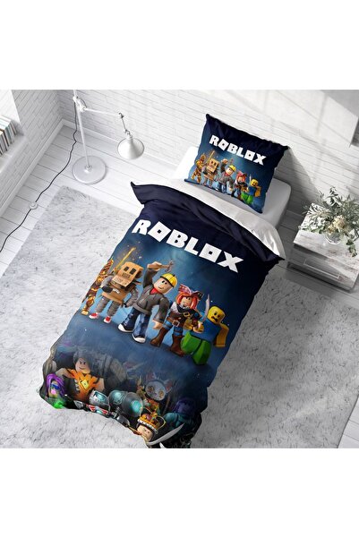 ministok Set de lenjerie de pat căptușită pentru copii Roblox (fără cearșaf)