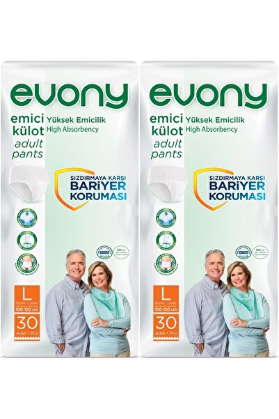 Evony Hasta Bezi Yetişkin Emici Külot L - Büyük - Large 60 Adet (2PK*30)