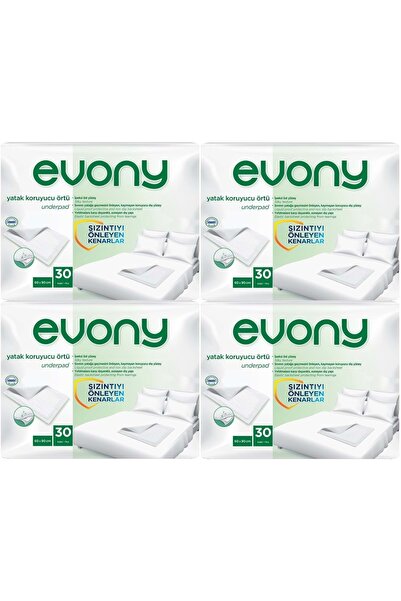 Evony Hasta Yatak Koruyucu Örtü 60*90CM 120 Adet (4PK*30) (Kaymaz Özellikli)