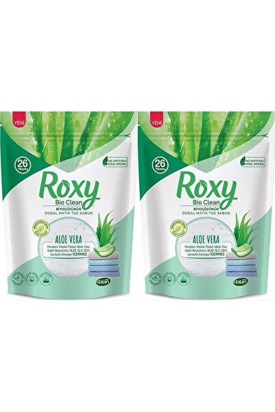 Dalan Roxy Bio Clean Matik Sabun Tozu 800GR Aloe Vera (2 Li Set) (52 Yıkama)