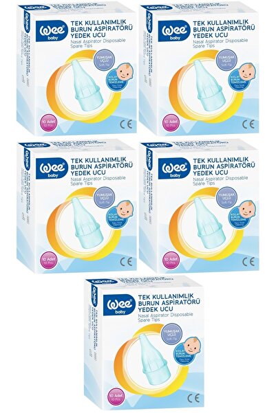 Wee Baby Burun Aspiratörü Nasal Yedek Ucu 50 Adet (5Pk*10) (Kod:163)