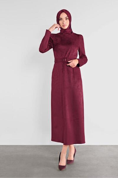 Alvina Велурена рокля с колан 41143