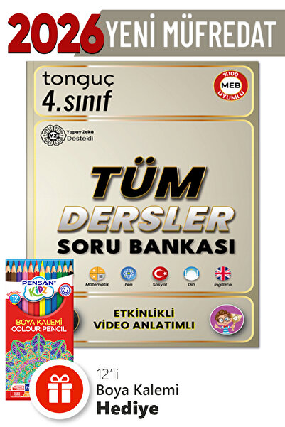 Tonguç Yayınları 4. Sınıf Tüm Dersler Video Anlatımlı - Etkinlikli Soru Banka...