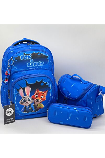 Bevitton Unisex Παιδική τσάντα δημοτικού σετ 3 τεμαχίων Τσάντα δημοτικού με μ...