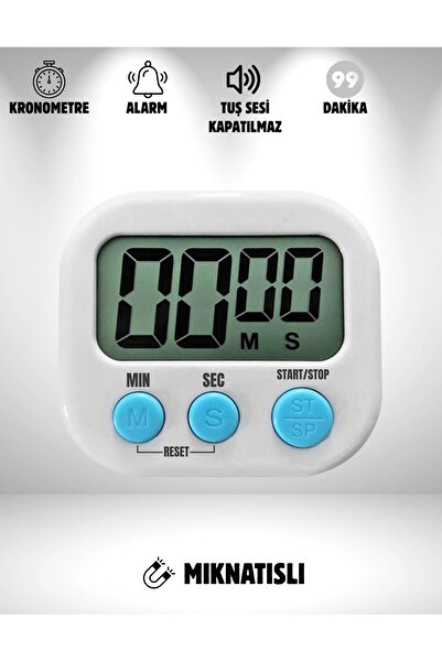 ZAUSS اللون الأبيض شاشة ديجيتال إنذار مغناطيس المطبخ الموقت فرن الموقت