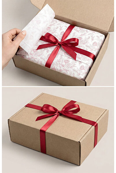 AkalBatu No1 50m Satin Ribbon - Red - 1.5 cm 50 m