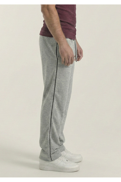 OXVİN Yan Düz Biyeli Baggy Eşofman Altı Bol Paça 2 Iplik Orta Kalınlıkta Uzun...