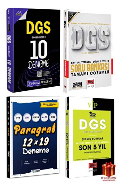 Pegem Akademi Yayıncılık 2026 Pegem DGS 10 Deneme+DGS SB+Paragraf Deneme+DGS ...