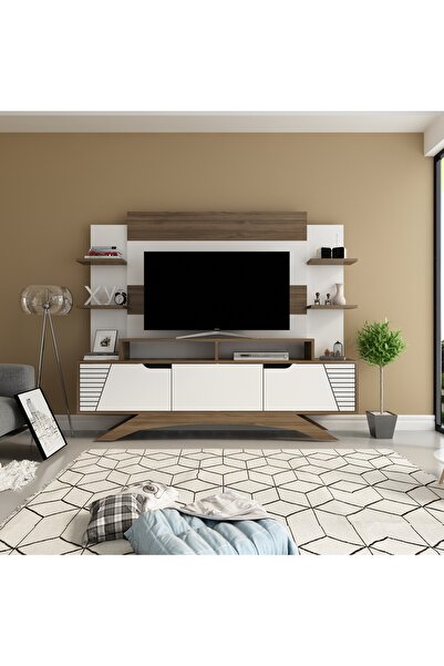 Decorotika Deparo Tv Ünitesi Beyaz Ceviz