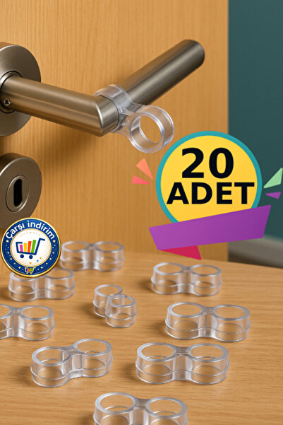 nistabolje 20 Adet Kapı Pencere Kolu Stoperi Plastik Kapı Arkası Duvar Koruyu...