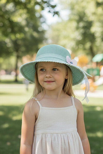Soft and Baby Дівчача солом'яна капелюшка 3-10 років з бантиком і квітковими ...