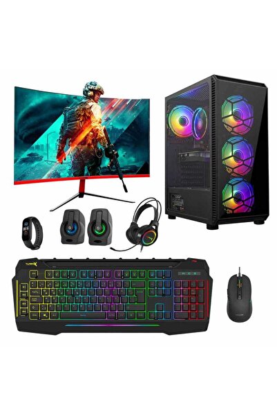 TURBOX Tx4642 AMD Ryzen 5 3600 16GB Ram 512GB SSD 4GB GTX750Ti 23.6 75Hz Curv...