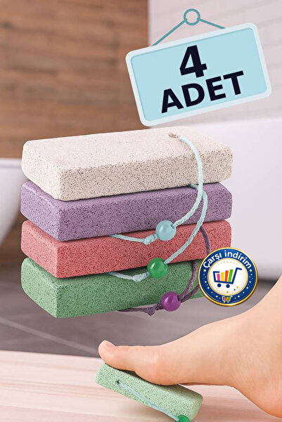 nistabolje 4 Adet Topuk Taşı Nasır Çatlak Topuk Törpüsü Ponza Taşı Ayak Bakımı