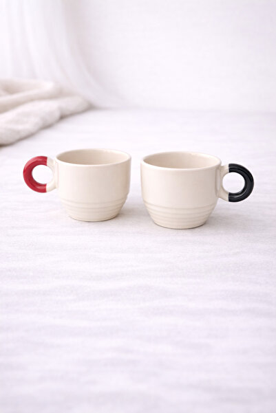 PİNK DESİGN KİTCHEN Multi-Purpose Mug Suitable for Coffee and Tea, Set of 2