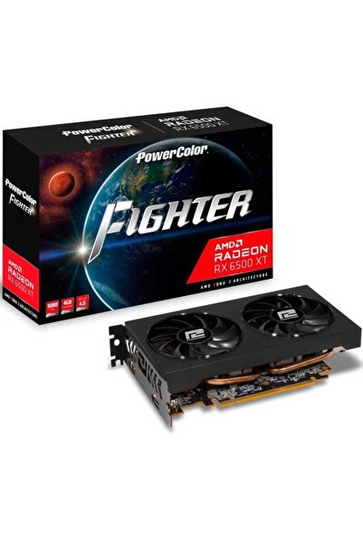 Genel Markalar Fighter RX6500XT OC Amd GDDR6 64Bit Hdmi.Display Çift Fan 4GB ...