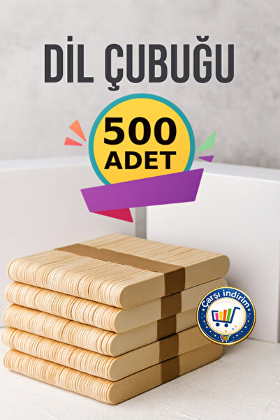 nistabolje 500 Adet Dil Çubuğu Abeslang Geniş Ahşap Büyük Çubuk Dondurma Dil ...