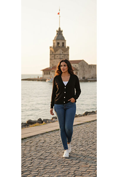 MELLY MORE سترة سوداء سادة