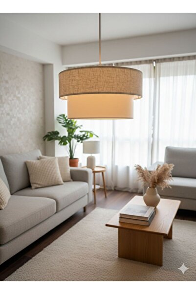 Emg DesiGn Kumaş Başlık 2 Katlı Pasta Avize Yatak Odası Çocuk Odası