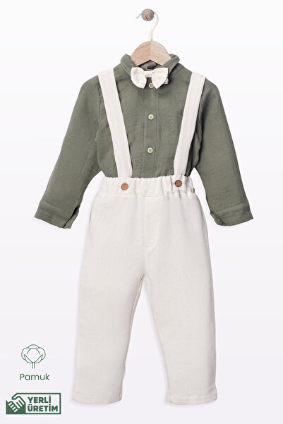 Lamonde Müslin Uzun Kollu Pantolon Erkek Bebek Salopet / 9 Ay - 24 Ay