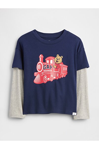 GAP Erkek Bebek Lacivert Logo T-Shirt