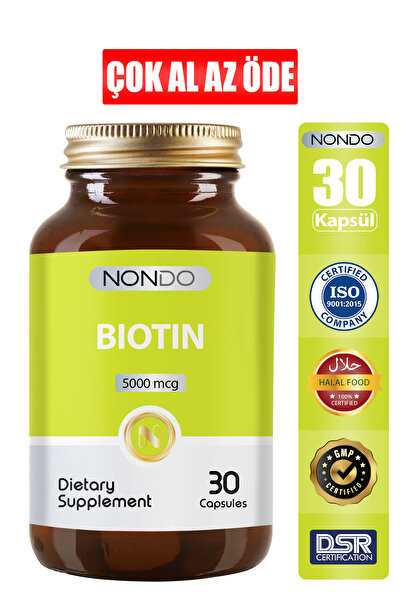 Nondo Biotin 5000 Mcg 30 Kapsül - Saç Ve Tırnak Vitamini