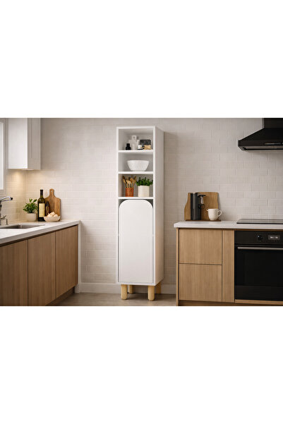 VM VERTEX MOBİLYA Parma 1 Kapaklı Mutfak Dolap, Kahve Köşesi, Çok Amaçlı Dola...