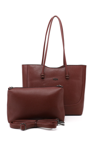 GÖNDERİ(R) Kadın Bordo Yavrulu Omuz Çantası