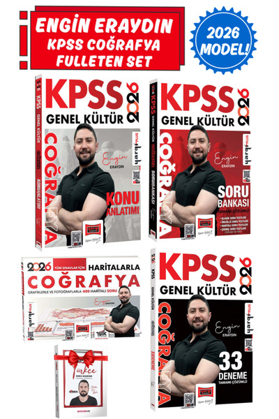 Yargı Yayınları Engin Eraydın | 2026 KPSS Coğrafya Konu Anlatımı+Çözümlü Soru...