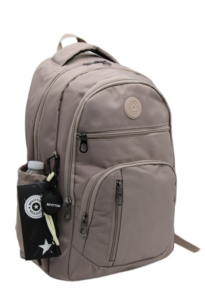 Bevitton حقيبة مدرسية مقاومة للماء 1700 مينك للجنسين حقيبة ظهر مدرسية يومية