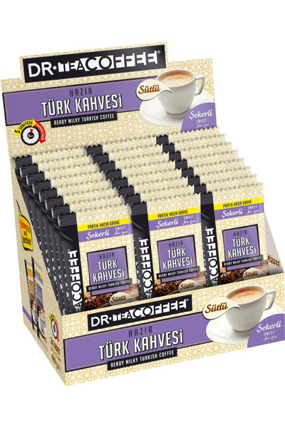 Drcoffee Hazır Türk Kahvesi Sütlü Şekerli 17gr.lık 24lü Kutu