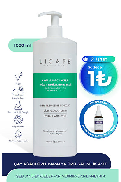 Licape Çay Ağacı Özlü Yüz Temizleme Jeli 1000ml