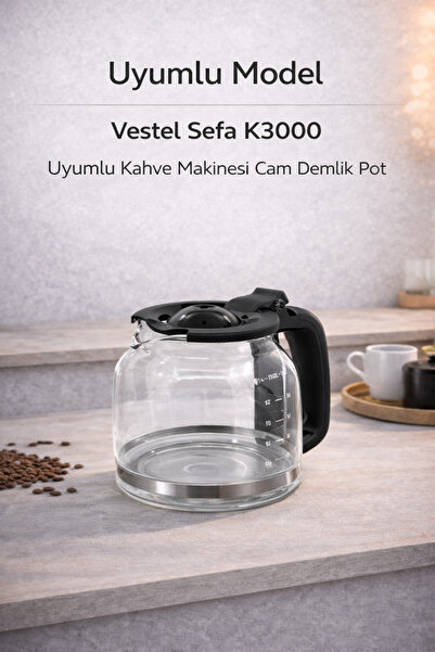 Arçelik Sefa K3000 Filtre Kahve Makinesi Cam Demlik Haznesi