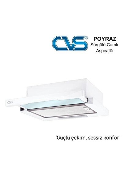CVS DN 1146 POYRAZ Sürgülü Camlı Tek Filtre Aspiratör