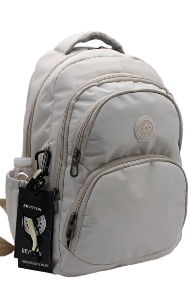 Bevitton 2100 Μπεζ αδιάβροχη σχολική τσάντα Unisex καθημερινή σχολική τσάντα ...