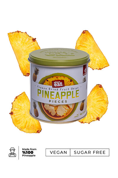 EverEat Dondurularak Kurutulmuş Freeze Dried Teneke Kutu Çıtır Ananas