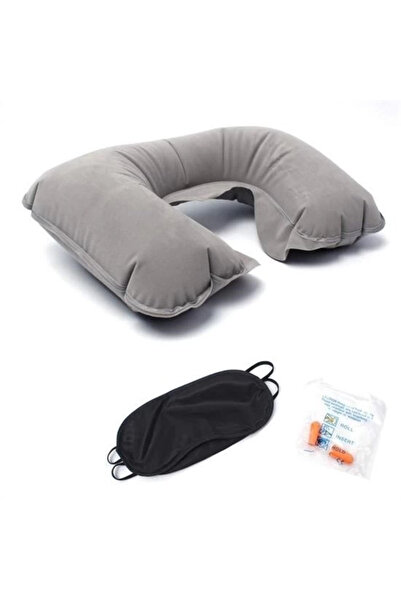 Kanonik Education Triple Travel Set Inflatable Pillow Eye Patch Earplugs
