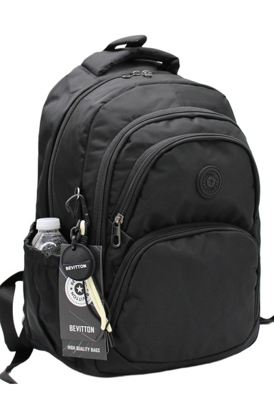 Bevitton Unisex Black Backpack, Rain Resistant and 2100 Capacity