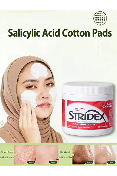 Stridex One bottle 55 Count-2% Salicylic Acid Pads for Acne Scars, Blackheads...