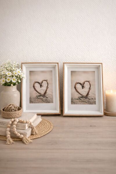 janset home shop Fotoğraf Çerçevesi 13*18 cm Ahşap 2li Cam Çerçeve