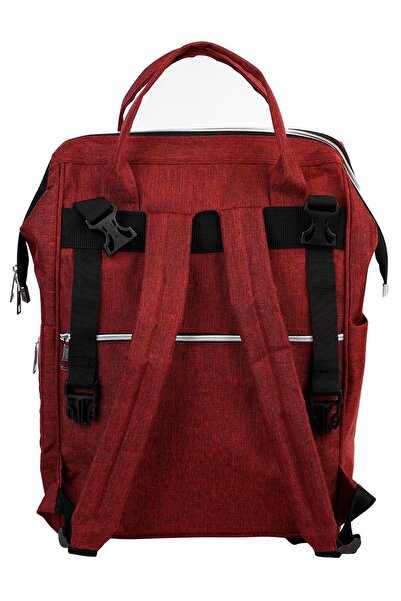 Babymol Linen Sırt Çantası - Bordo Standart